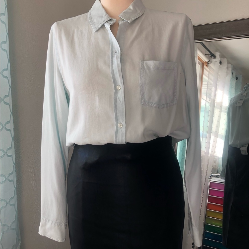 Zara NWT light blue denim shirt - Picture 2 of 6